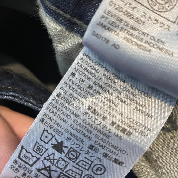 Levi's Legging Jeans Womens 29x30 Hemmed Dark Wash Stretch Skinny Denim Blue - Picture 6 of 13